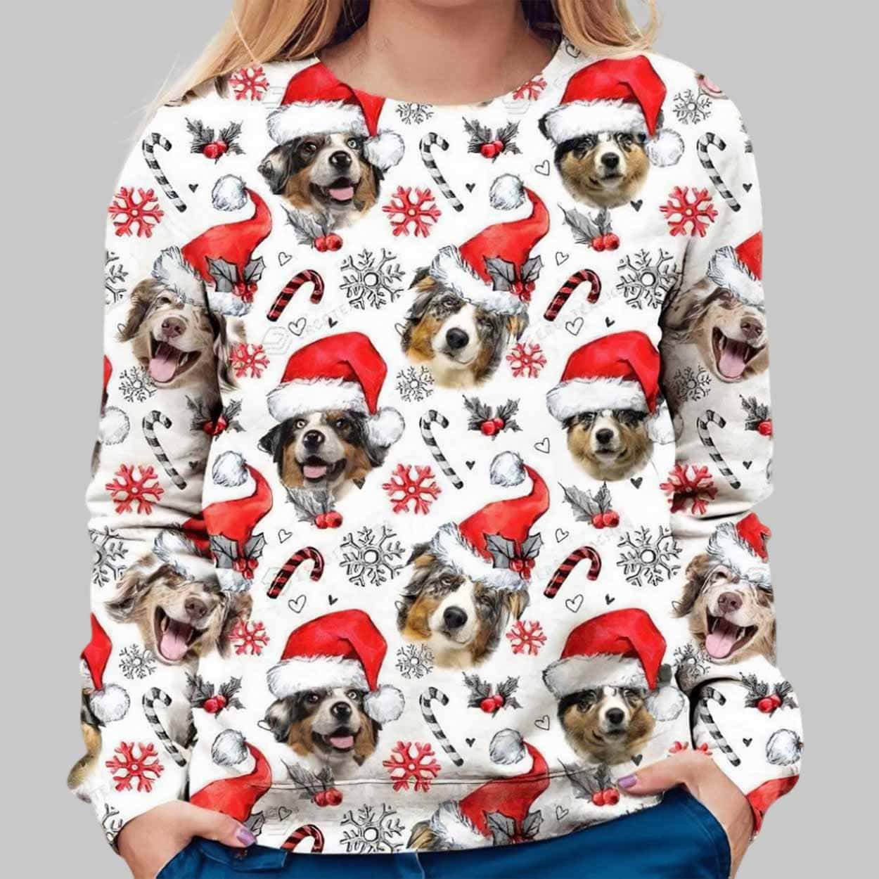 Australian Shepherd Ugly Christmas Sweater