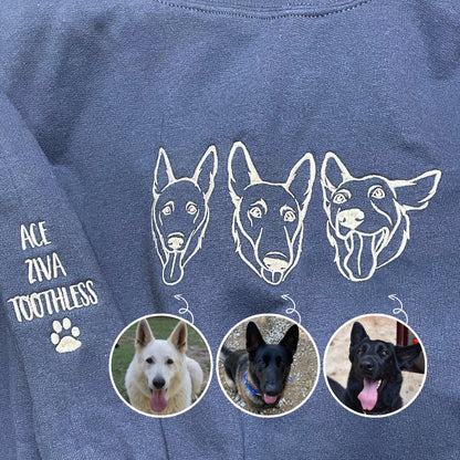 Australian Shepherd Sweatshirt or Hoodie, Custom Embroidered Gift from Photo Name