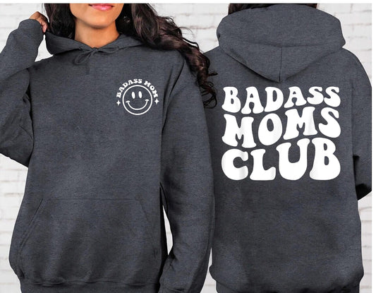 Badass Moms Club hoodies, Badass Mom Hoodie, Funny Mother's Day Shirt, Mother's Day Gift, Cool Moms Sweater, New Mama Gift, New Mom Gift