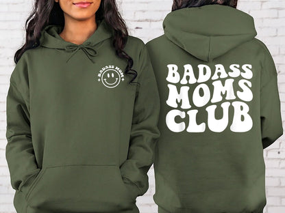 Badass Moms Club hoodies, Badass Mom Hoodie, Funny Mother's Day Shirt, Mother's Day Gift, Cool Moms Sweater, New Mama Gift, New Mom Gift