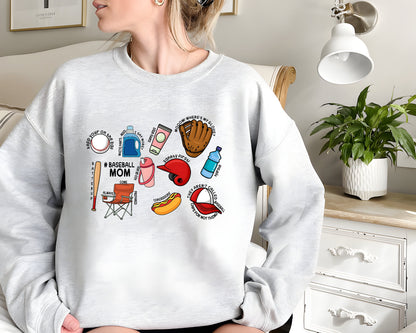Baseball Mom Sweatshirt, Baseball Mama Shirt, Baseball Shirt For Women, Sports Mom Sweater, Game Day Crewneck Shirt, Cool Mom Hoodie