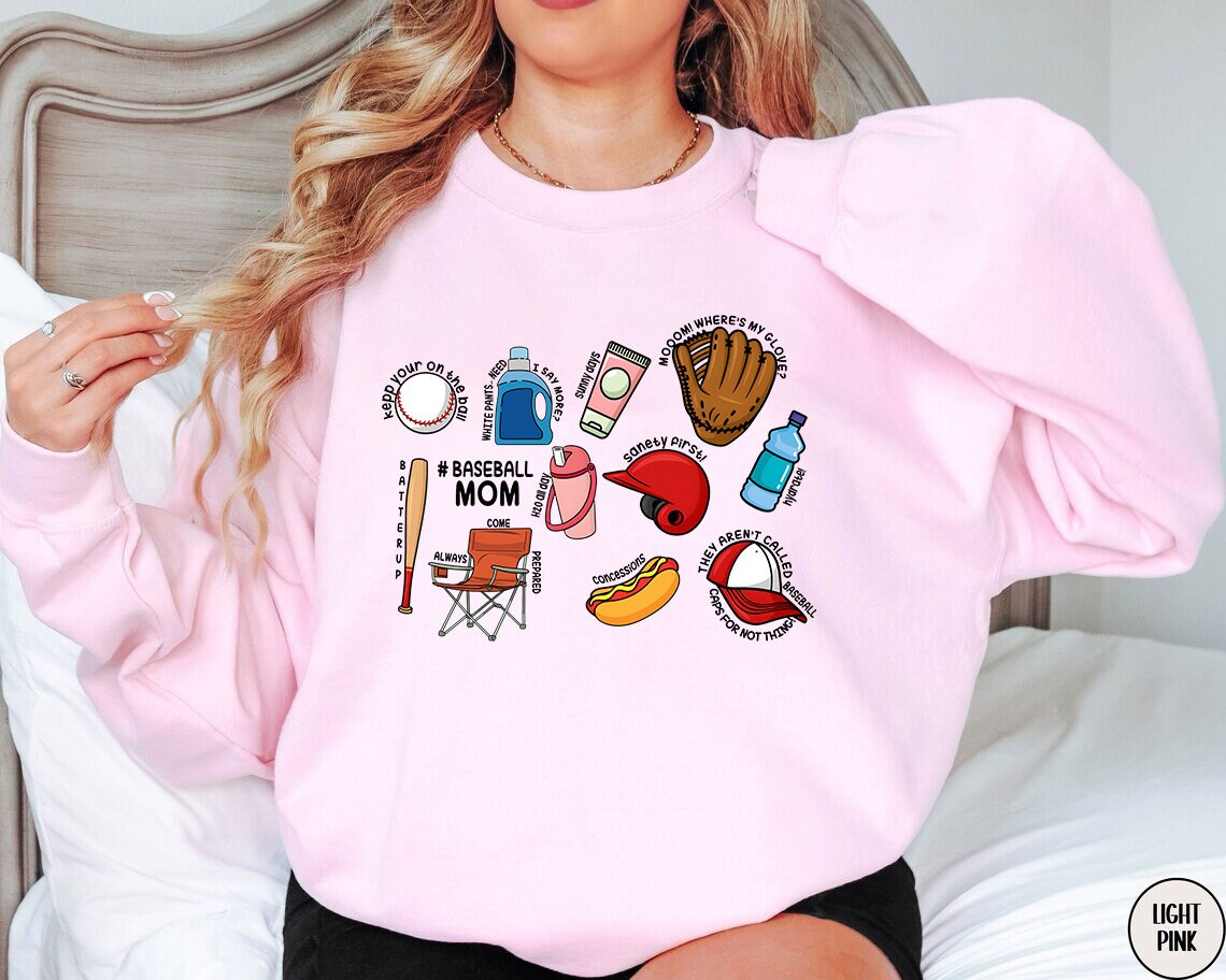 Baseball Mom Sweatshirt, Baseball Mama Shirt, Baseball Shirt For Women, Sports Mom Sweater, Game Day Crewneck Shirt, Cool Mom Hoodie