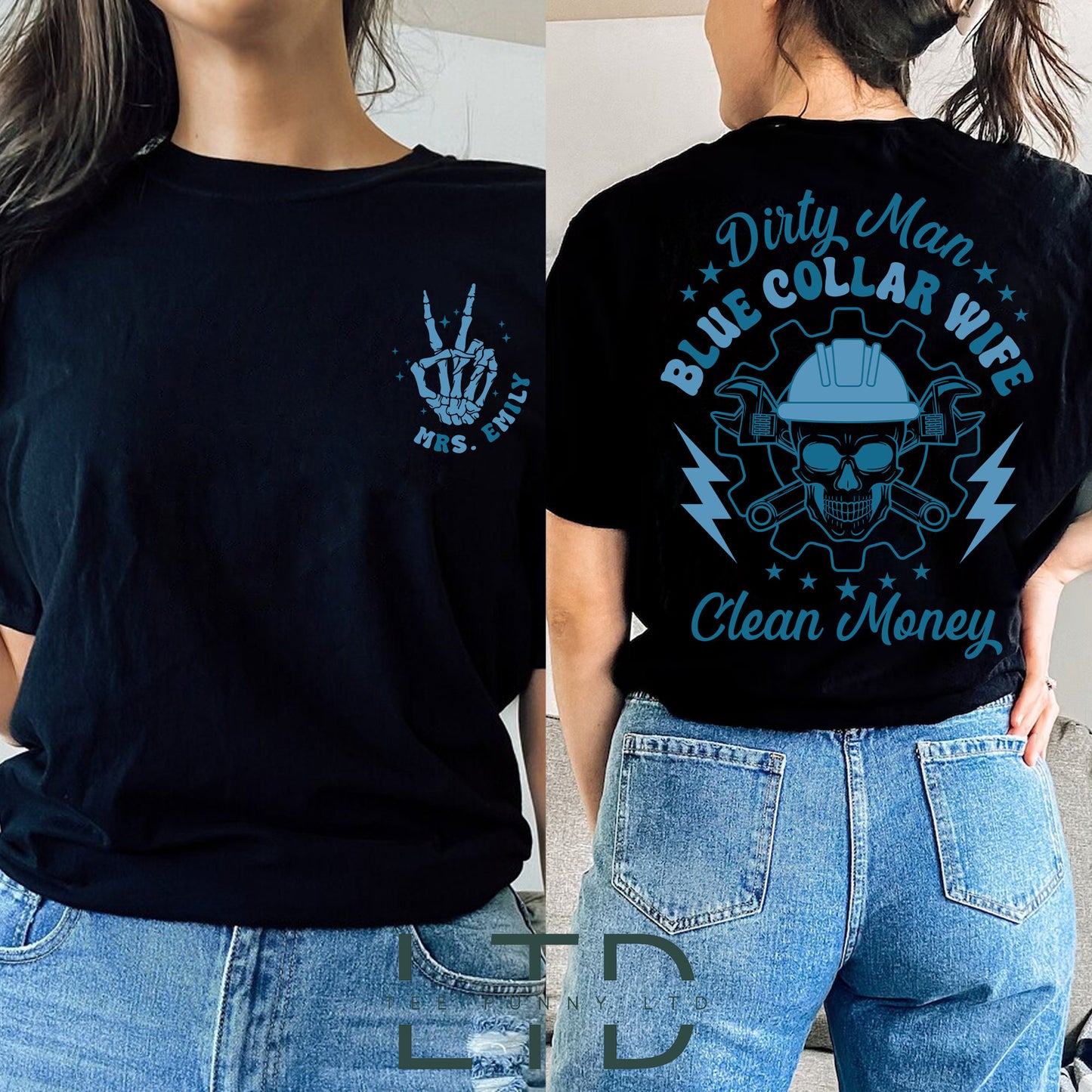 Blue Collar Wives Club Shirt, Blue Collar Shirt, Funny Wife Gifts, Blue Collar Wife Sweatshirt, Mothers Day Gift, Funny Blue Collar Shirt