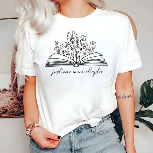 Book Lover Gift, Reading Sweatshirt, Just One More Chapter Shirt, Bookish Crewneck, Books Pullover, Librarian Shirt,Reader Gift,Bookish
