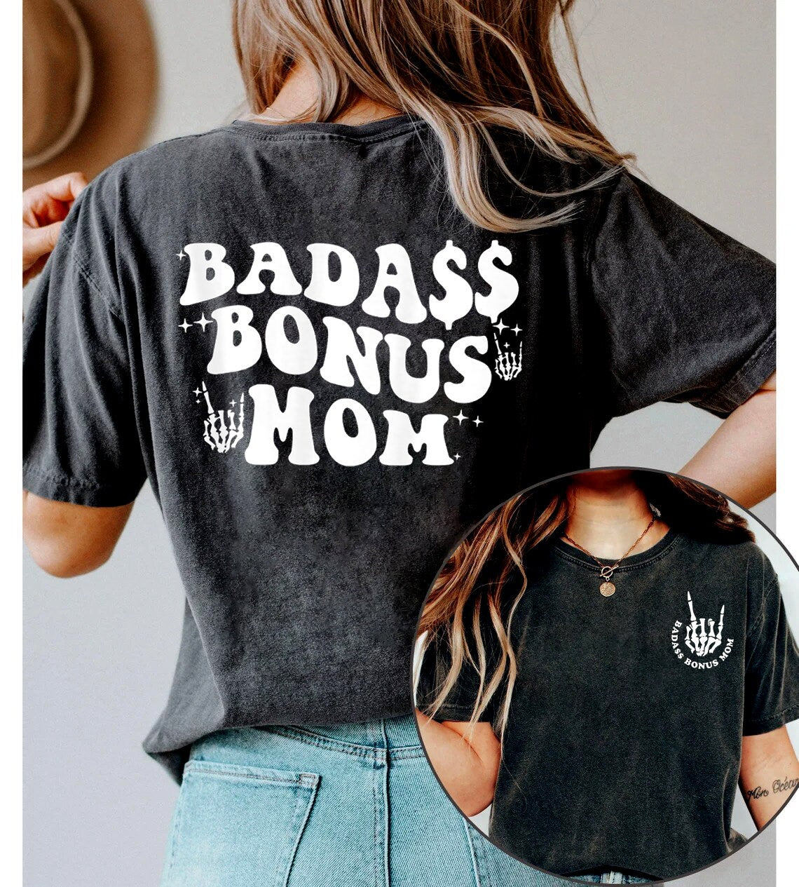Badass Bonus Mom-skjorte, Groovy Bonus Mom-T-Shirt, Badass Bonus Mom-T-shirt, Mors Dag-skjortegave, Trending Mom-skjorte, Badass Cool Mama-t-shirt