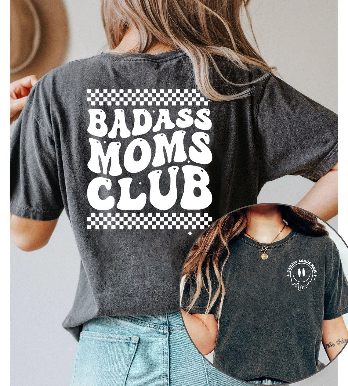 Badass Bonus Mom-skjorte, Groovy Bonus Mom-T-Shirt, Badass Bonus Mom-T-shirt, Mors Dag-skjortegave, Trending Mom-skjorte, Badass Cool Mama-t-shirt