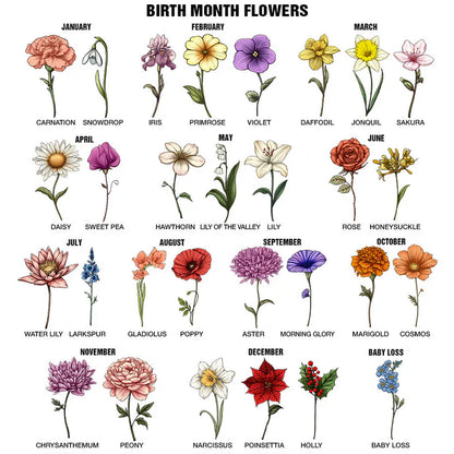 Birth Flower Best Grandma We Love You - Personalized Fluffy Slippers