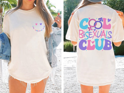 Bisexual Pride Tee Shirt, Cool Bisexuals Club T-shirt, Lgbt Pride Month T-shirt, Pride Parade Shirt, Bisexual Flag Shirts, Cool Pride Club Tee