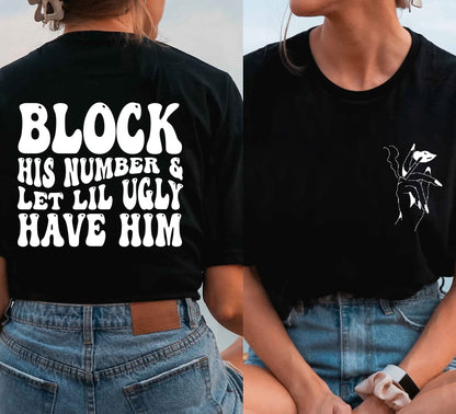 Bloc a Uimhir Agus Bíodh T-léine ag Lil Gránna dó, Bloc a Léine Uimhreacha, Tee Breakup, Trendy, Léine Coitianta, T-léine Neamhspleách