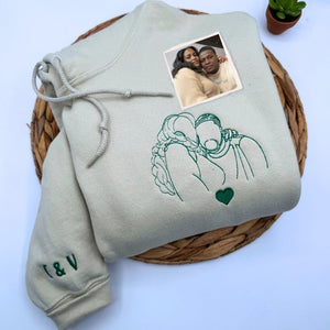 Boyfriend Girlfriend Matching Hoodies or Sweatshirts, Personalized Embroidered Engagement Gifts