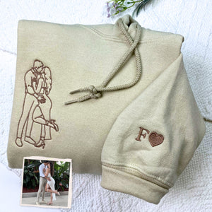 Boyfriend Girlfriend Matching Hoodies or Sweatshirts, Personalized Embroidered Engagement Gifts