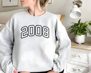 Custom Birthday Sweatshirt,  30th Birthday, birthday gift for women, 40th birthday sweatshirt 2024, 1984 birth year number shirt, Birth Year