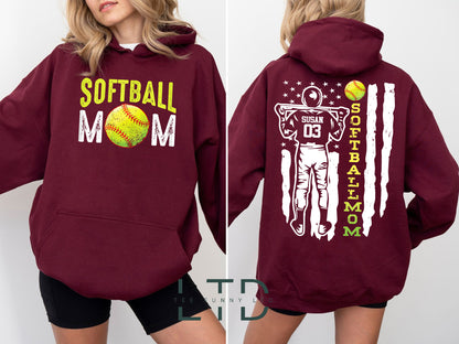 Custom Softball Mom Shirt, Game Day, Softball Player,  Softball Mom Shirt, Sports Shirt, Softball Mom Gift, Softball Mom Tee 1