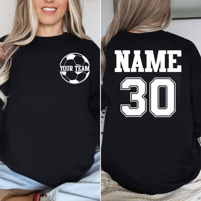 Custom Soccer Sweatshirt, Personalized Soccer Sweat, Soccer Team Name Hoodie, Soccer Sweat,Game Day Goodie, Soccer Mom Hoodie, Soccer Hoodie