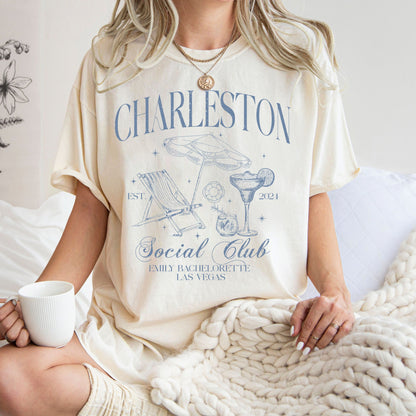 Custom Beach Bachelorette Shirts, Charleston Girls Trip Shirt, Last Toast On The Coast Shirts, Tropical Bach Merch,Classy Bachelorette Shirt