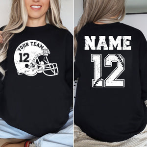 Customized Football Shirt, Your Name Football Shirt, Football Hoodie, Game Day Shirt,Football Season Tee,Football Graphic Tee,Football Shirt