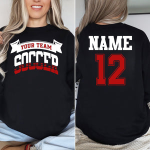 Custom Soccer Hoodie, Personalized Soccer Sweatshirt, Soccer Team Name Hoodie, Soccer Sweat, Game Day Goodie,Soccer Mom Hoodie, Soccer Shirt