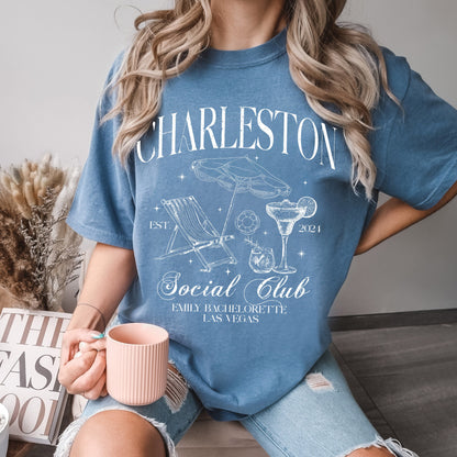 Custom Beach Bachelorette Shirts, Charleston Girls Trip Shirt, Last Toast On The Coast Shirts, Tropical Bach Merch,Classy Bachelorette Shirt