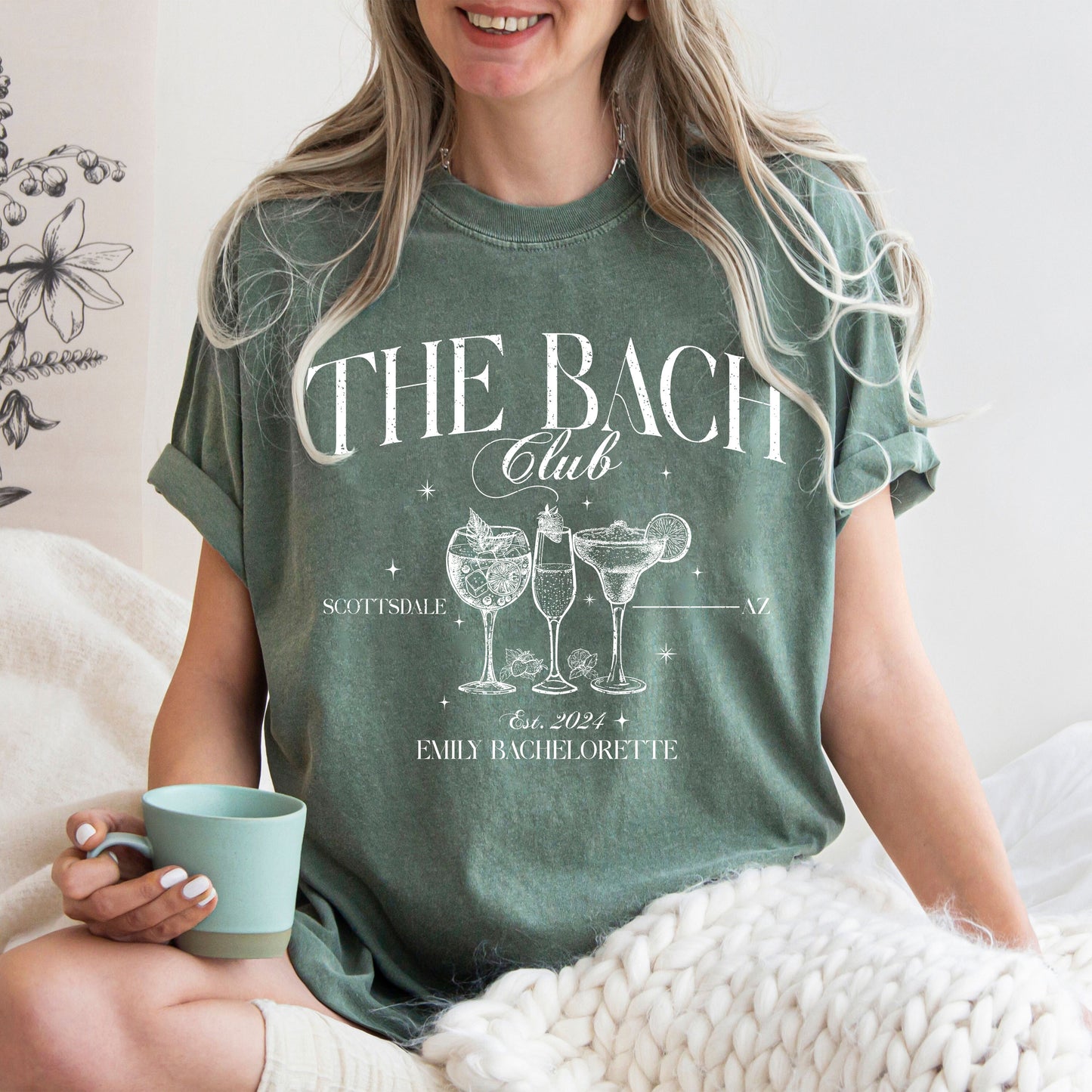 Custom Bachelorette Party Shirts, The Bach Club Bachelorette, Custom Bachelorette Shirts, Personalized Luxury Bachelorette, Social Club Bach