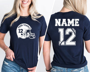 Customized Football Shirt, Your Name Football Shirt, Football Hoodie, Game Day Shirt,Football Season Tee,Football Graphic Tee,Football Shirt