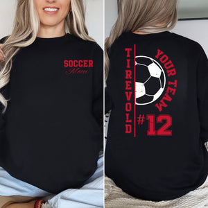 Custom Soccer Shirt, Personalized Soccer Mom Sweatshirt, Game Day Soccer Hoodie, Team Mascot Soccer Sweatshirt, Custom Soccer Ball Shirt