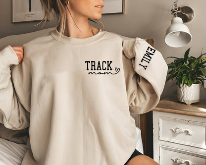 Custom Track Mom Shirt, Personalized Track and Field Sweatshirt, Track Mama, Track Runner Sweatshirt,Track Meet Spirit Wear,Mother day Shirt