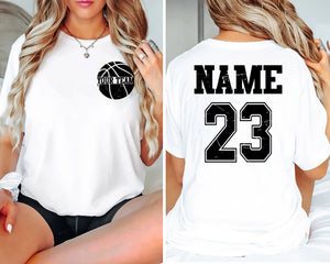 Customized Basketball Sweatshirt, Your Name Basketball Shirt, Your Team Basketball Hoodie, Basketball Mom Shirt, Custom Basketball Shirt