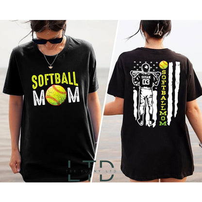 Custom Softball Mom Shirt, Game Day, Softball Player,  Softball Mom Shirt, Sports Shirt, Softball Mom Gift, Softball Mom Tee 1