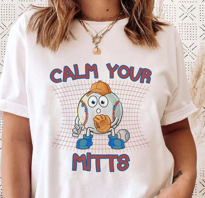 Socair Do Mitts T-léine baseball, Léine baseball, Léine Mam baseball, Mamaí baseball, T-léine baseball, Tee Baseball Retro