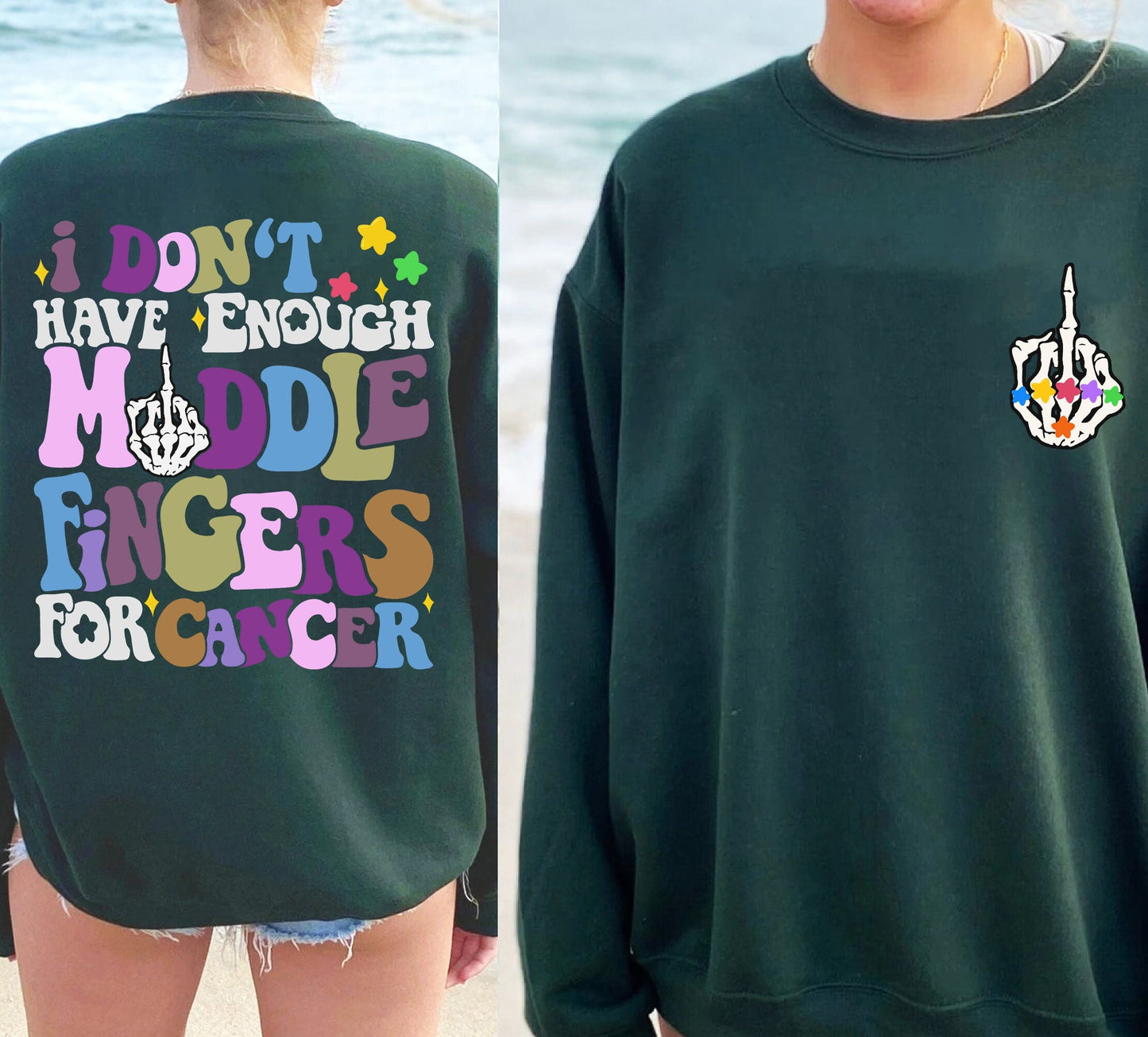 Cancer Funny Shirt, Funny Cancer Gifts, Cancer Awareness Shirt, Cancer Support Shirts, Chemo Nurse Shirt, I Don't Have Enough Middle Fingers