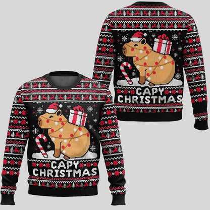 Capybara Capy Christmas Ugly Christmas Sweater