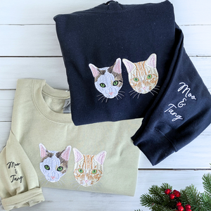 Cat Lover Multi-pack Embroidered Crewneck Sweatshirts & Hoodies