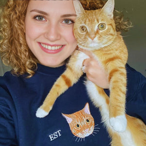 Cat Lover Twin Pack Embroidered Sweatshirt & Tote Bag