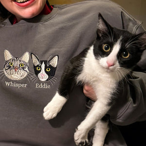 Cat Lover Twin Pack Embroidered Sweatshirt & Tote Bag