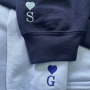 Cat Matching Hoodies or Sweatshirts, Custom Embroidered for Couple Valentine's Gifts