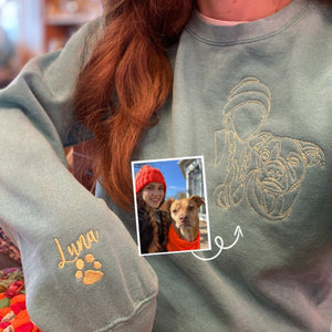 Cavapoo Sweatshirt or Hoodie, Custom Embroidered Gift from Photo Name