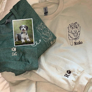 Cavapoo Sweatshirt or Hoodie, Custom Embroidered Gift from Photo Name