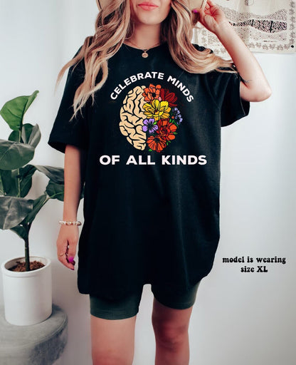 Celebrate Minds Of All Kinds Shirt, Autism Shirt,Neurodiversity Shirt,Autism Awareness Shirt,Neurodivergent Shirt,ADHD Shirt,Inclusion gift