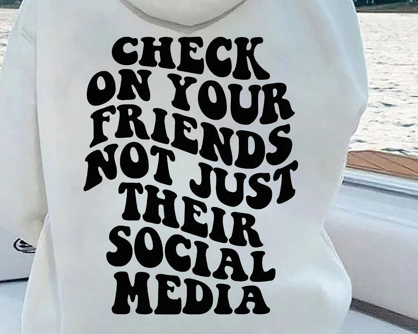 Check On Your Friends-hættetrøje, Check On Your Friends-t-shirt, Inspirationsskjorte, Bestie-skjorte, Best Friend-skjorte, Trendy Friend-T-shirt