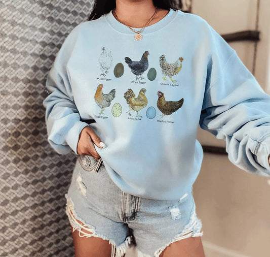 Chicken Sweatshirt, Easter Day Hoodie, Chicken Hoodie, Easter Sweatshirt,Chicken Sweatshirt,Animal Lover Gift,Gift For Chicken Lover,Animal