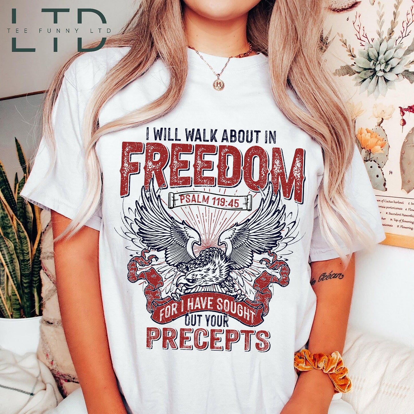 Christian 4th of July Shirt Christian T Shirts Freedom Shirt 4th July Shirt Men July 4th Shirt Women Christian T-Shirt Bible Verse Shirt