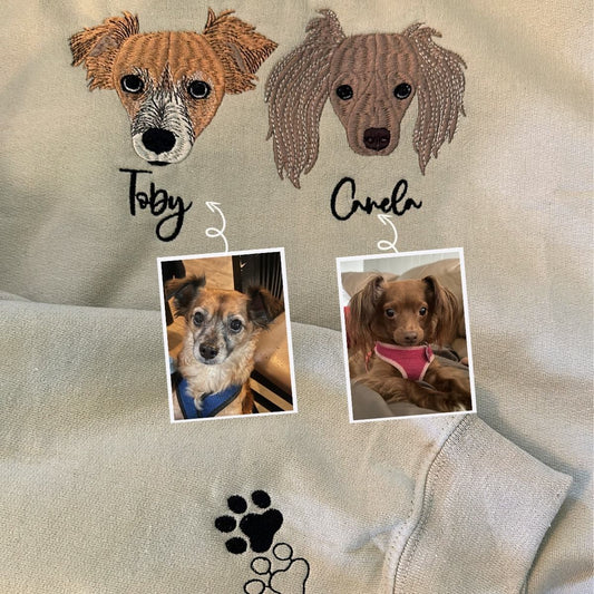 Cockapoo Sweatshirt or Hoodie, Custom Embroidered Gift with Picture Name