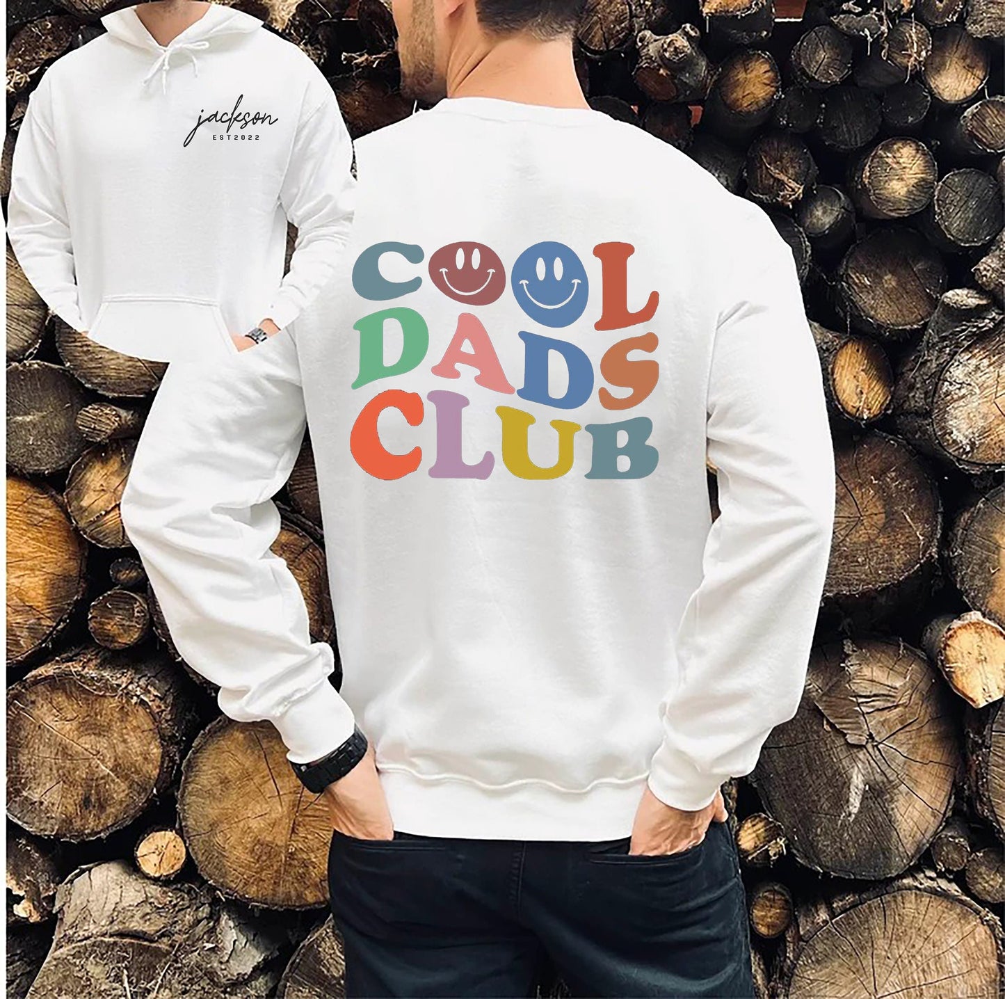 Cool Dad Club 2 Sided Sweatshirt, Custom Dad Shirt, Cool Dad Gift, Dad Birthday Gift, Gift For Dad, Father's Day Gift Shirt, Dad Sweatshirt