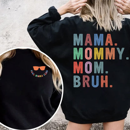 Cool Moms Club Mama Mommy Mom Bruh Sweatshirt, Cool Mom Club Hoodie, Mother's Day Shirt, Cool Mom Sweatshirt for Women, Mother's Day Gift