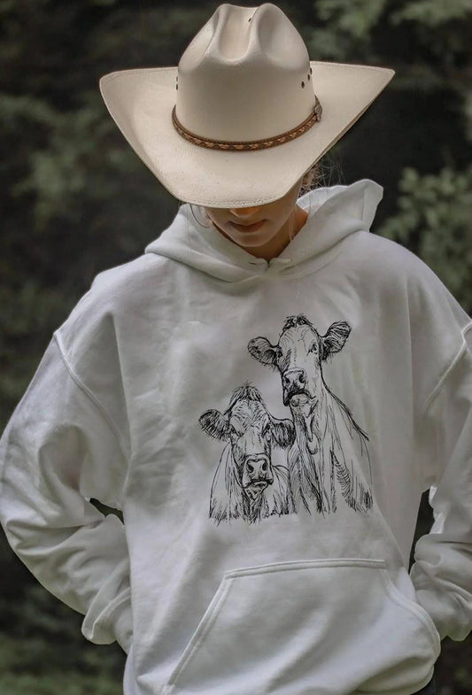 Cow Sweatshirt Western Crewneck Vintage Sweatshirt Cottagecore Clothing Cow Sweater Cow Shirt Vintage Western Wear Gifts for Cow Lovers tee