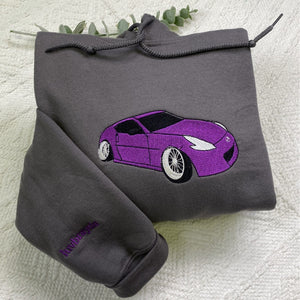 Custom Car from Photo, Embroidered Sweatshirt, Hoodie, Car Guy Gifts