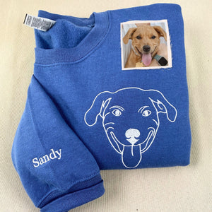 Custom Dog Embroidered Sweatshirt, Hoodie - Gift for Dog Cat Pet Loves