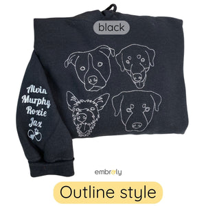 Custom Dog Embroidered Sweatshirt, Hoodie - Gift for Dog Cat Pet Loves