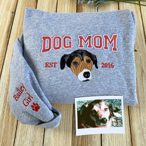 Custom Dog Embroidered Sweatshirt, Hoodie - Gift for Dog Pet Lover