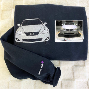 Custom Embroidered Car Hoodie, Sweatshirt, Personalized Car Gifts for Him